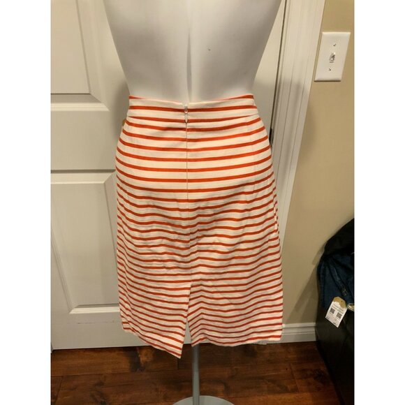 J. Crew Red & White Striped "The No. 2 Pencil Skirt", Size 4 - Picture 5 of 6